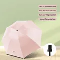 Light pink UV-protected folding umbrella with 96cm diameter and black manual handle - Manual Model / 8-Rib Regular / Light Pink