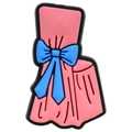 Cartoon pink gift bag shoe charm with blue bow for wedding clog decoration - EU 25