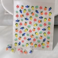Détail des autocollants à ongles 5D aux motifs de fruits et champignons en relief 3D - CO-337 Style de Gelée Ultra-Haute Fruits Champignons