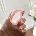 Pink acrylic phone grip mirror with white Stay Simple Stay True text detail - Orange