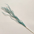 43cm Teal glitter curly stem artificial christmas decoration with shimmering finish - Without Berries / Sky Blue