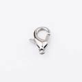 Close-up of polished 25mm silver stainless steel lobster clasp for DIY jewelry making - 25mm Steel Color