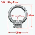 Polished zinc alloy M10 lifting eye nut, 42mm height silver metal lighting accessory - Alloy Ring Lid Top