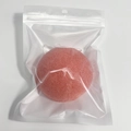 Pink biodegradable konjac facial sponge in clear resealable packaging for deep cleaning - Pink Hemispherical