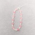 Pink butterfly beaded phone strap with white pearls and resin butterfly charms for women - Multi-Butterfly Phone Chain Pink