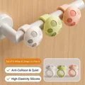 Silicone door handle bumpers in white, green, and pink colors for noise reduction - White + Green + Pink (3 Pack)