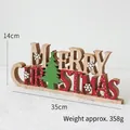 Weihnachtsdeko aus Holz mit Merry Christmas Schriftzug und Tannenbaum, 35cm Länge - Merry Christmas Buchstaben Schild