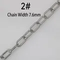Edelstahl Gliederkette in 7,6mm Breite für DIY Schmuckherstellung und Design - Stil 2# (7,6 mm Breite) / Pro Meter