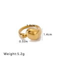 Detail view of gold organic ring dimensions 1.8cm diameter and 1.4cm height - US 8 / Organic Liquid Metal Style (NB-R2023173)