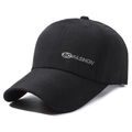 Schwarze schnelltrocknende Baseballkappe mit silbernem SG FASHION Schriftzug und Prägung - Schwarz