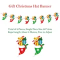 Christmas stocking paper banner with cartoon bears and trees for holiday party decor - Gift Christmas Hat Banner
