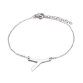 Bracciale in acciaio inossidabile argento con ciondolo a lettera Y per gioielli da donna - Stile Lettera Y (KB116096-K)