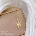 Dettagli della collana con fiocco di neve dorato con specifiche su peso e lunghezza - Stile Fiocco di Neve (E344)