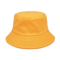Λεπτομέρεια από κίτρινο βαμβακερό καπέλο bucket με παράλληλες ραφές στο γείσο - M(56-58cm) / Κίτρινο