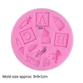 Roze siliconen bakvorm babythema met teddybeer en flesje voor cupcake decoratie - Stijl 4 / Roze