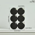 Set of 6 matte black 6cm flocked Christmas balls in transparent packaging box - Set of 6 / Obsidian Black