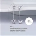 2# Papillon (Argent) Seule/Tige 0.8mm