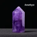 Polished hexagonal amethyst crystal point with natural textures for desk decor - Amethyst 3.5 X 1.5 Cm / Single Point 3.5*1.5cm