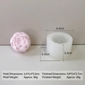 Macro detail of a 3D flower silicone mold for handmade soap and peony shaped candles - Mini Flower Style (H-0703)
