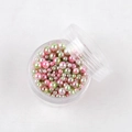 Perle finte colorate da 3-5mm in dimensioni miste in contenitore trasparente per hobby creativi - Rosa Verde Bianco