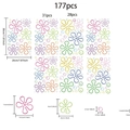 Set di 177 adesivi murali fiori boho colorati in varie dimensioni e tonalità candy - Bolle di Fiori