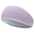 Elastic purple sports headband with breathable white mesh lining for running and yoga - Light Purple