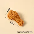 Realistisches Brathähnchen-Modell mit Maßen 8.5x4.5cm und Gewicht ca. 59g - Hähnchenschenkel (Ohne Schlaufe)