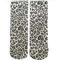 Calze medie con stampa leopardata bianca e nera, tessuto sottile traspirante elasticizzato - Leopardo Bianco e Nero 2