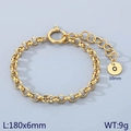 18k gold plated bracelet featuring a round pendant with the letter O engraving - Gold - Letter O (KB186378-Z)