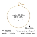 Detailed size chart for the gold minimalist chain necklace in stainless steel - Minimalist Fine Necklace (YYN023058)