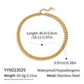 Details zu Abmessungen der schweren goldenen Gliederkette aus rostfreiem Edelstahl - Klassische Panzerkette (YYN023029)