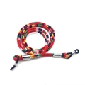 Cordón étnico trenzado para gafas en rojo con patrones coloridos y lazos ajustables - Estilo 1/Rojo Étnico
