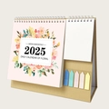 2025 floral desk calendar set with weekly planner and colorful sticky notes - K08 Flower Style with Sticky Notes 2026.7-2027.12