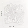 5x5 inch embossing folder for scrapbooking featuring mushroom and moon patterns - RPS120: Mushroom Moon Relief