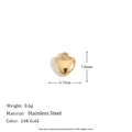 Mini Single Loop Heart Pendant - Gold