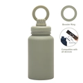 Morandi green magnetic phone mount water bottle with functional booster ring and matte finish - 650ml / Bean Green