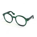 Retro round-frame pet sunglasses in transparent green finish for cats and dogs - Transparent Green Round