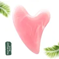 Pink heart-shaped resin scraping massage tool for facial V-line lifting and contouring - Heart Shape Plate / Pink