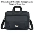 Black waterproof 20 inch men's laptop briefcase with adjustable strap 40x30x11cm - Style 5 (Multifunctional/40cm)