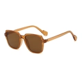 Gafas de sol cuadradas retro con montura marrón translúcida y cristales tintados - Montura color té, lentes color té
