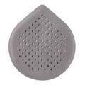 Filtro lavandino in silicone grigio a foglia per capelli e detriti - Stile Goccia d'Acqua Grigio