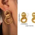 Gold Layered Geometric Earrings ZJGE0713