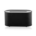 Minimalist black ultrasonic aromatherapy diffuser with oval design for home office - Black