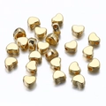 Perline distanziatrici a cuore dorate da 7mm in metallo per creazione di gioielli fai da te - Oro