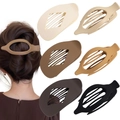 Flat leopard hair claws and duckbill clips in beige and brown morandi colors - 3 Pointed Clips + 3 Matte Rhombus
