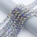 Perline di vetro iridescenti da 8mm in viola e blu per creare gioielli su base - 8mm (Circa 100 pezzi) / Ametista