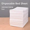 Disposable non-woven white bed sheet 180x230cm for travel and hotel hygienic use - Disposable Double Bed Sheet (1PCS)