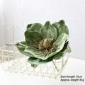 Green velvet magnolia flower for Christmas tree with gold sequins, 24cm diameter - Green