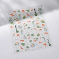 3D embossed koi fish and lotus leaf nail art stickers with frosted line finish M-632 - Koi Fish & Lotus Style (M-632)