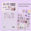 30pcs waterproof purple party sticker set with cute cake and dessert illustrations - XCC006 Purple Party - 30 Sheets/Pack